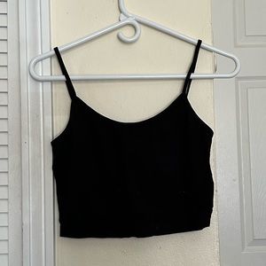 black spaghetti strap tank top